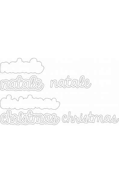 File Da Taglio - Natale Christmas Scritta