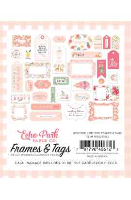 Welcome Baby Girl Frames & Tags