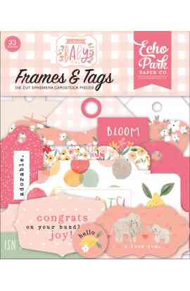 Welcome Baby Girl Frames & Tags