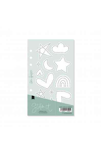 Stitch It - Template per cuciture ESTRELLAS Y CORAZONES