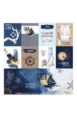 VUE SUR MER - Kit 8 Carte patterned 12x12"