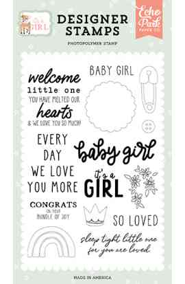 It's a GIRL - Baby Girl Stamp Set