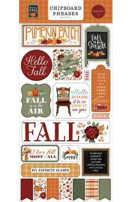 Welcome Fall - Chipboard Phrases