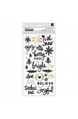 Evergreen & Holly - Phrase Gold Foil