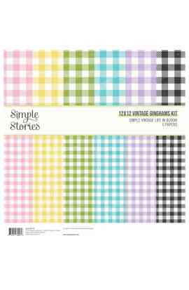 Simple Vintage Life in Bloom - Ginghams Kit 12x12"