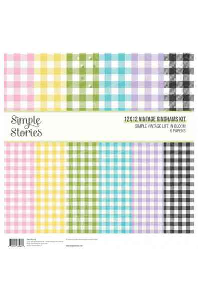 Simple Vintage Life in Bloom - Ginghams Kit 12x12"