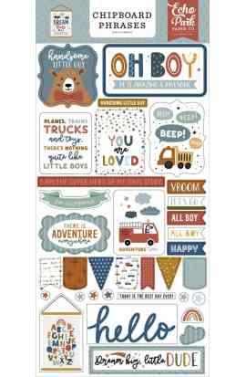 Dream Big Little Boy - Chipboard Phrases