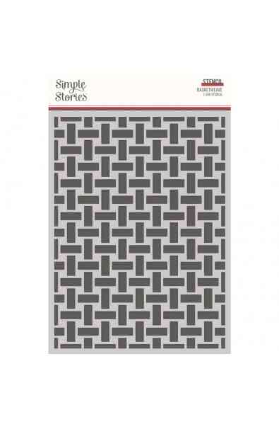 Simple Vintage Berry Fields - Stencil "Basketweave"
