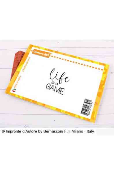 Life is a game - Timbro in gomma