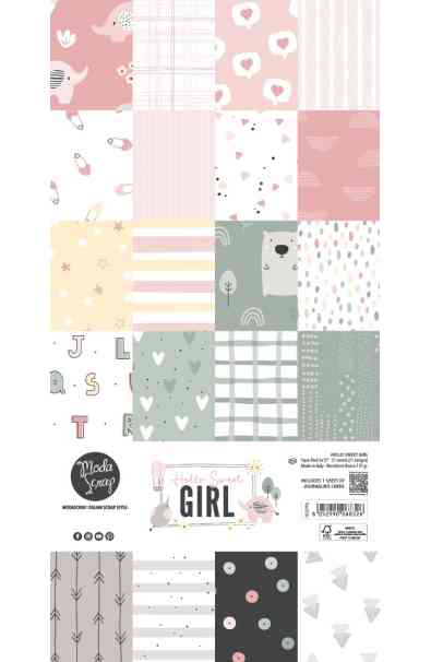 Hello Sweet Girl - Kit Carte  6x12"