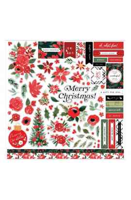 Merry Christmas Flora - Stickers 12x12"