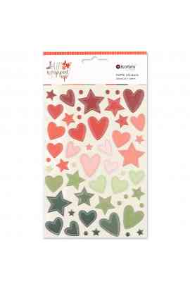 All wrapped - Puffy Stickers Hearts & Stars