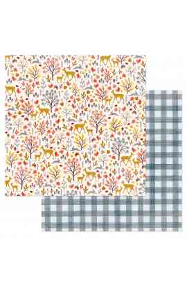 Farmstead Harvest - Carta 12x12"  Deer and Trees