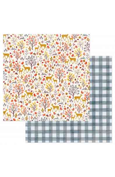 Farmstead Harvest - Carta 12x12"  Deer and Trees