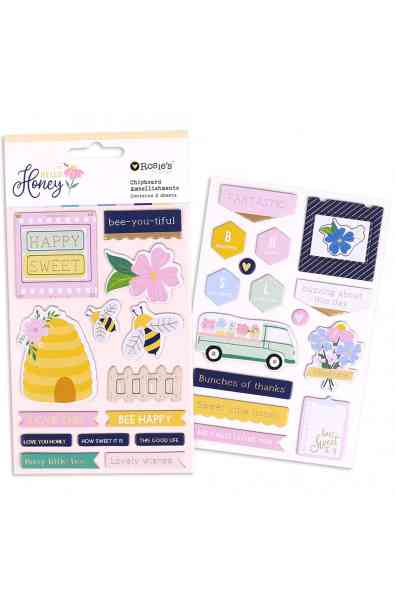 Hello Honey - Chipboard Embellishments