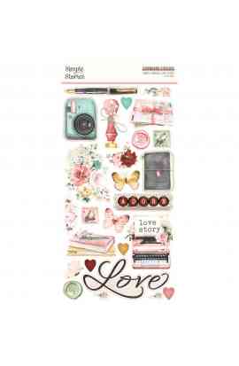 Simple Vintage Love Story - Chipboard 6x12"