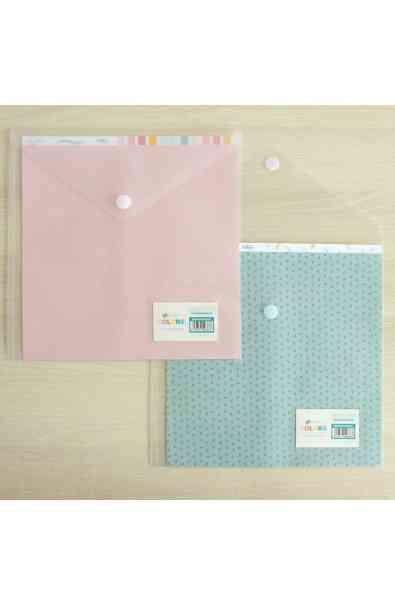 Busta con chiusura in velcro Trasparente 12x12"