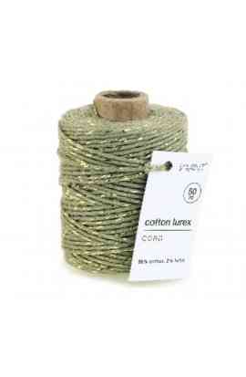 Bobina Twine Cotone/Lurex 2mm Sage Green