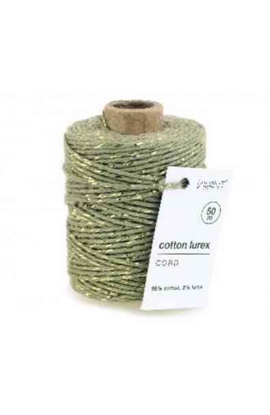 Bobina Twine Cotone/Lurex 2mm Sage Green