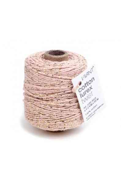 Bobina Twine Cotone/Lurex 2mm Marble Rose