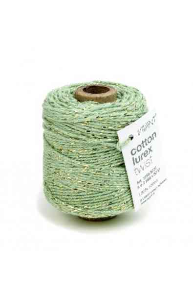 Bobina Twine Cotone/Lurex 2mm Light Olive