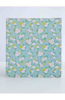 Album ad anelli 9x12" Menta con Fiori