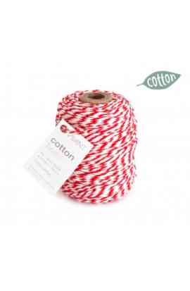 Bobina Twine Cotone 2mm Red/White