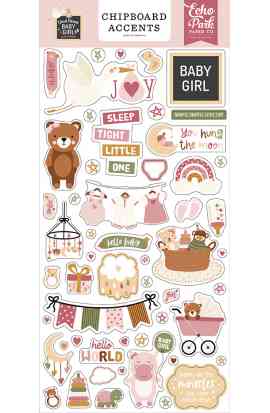 Special Delivery Baby Girl - Chipboard Accents