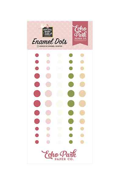 Special Delivery Baby Girl - Enamel Dots