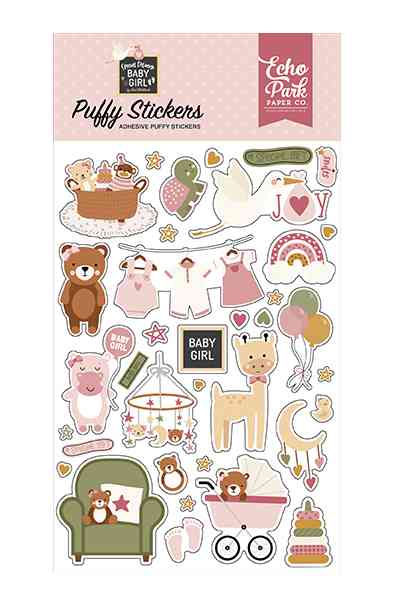 Special Delivery Baby Girl - Puffy Stickers
