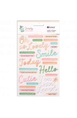 Simply Charming - Puffy Stickers - Sentiments