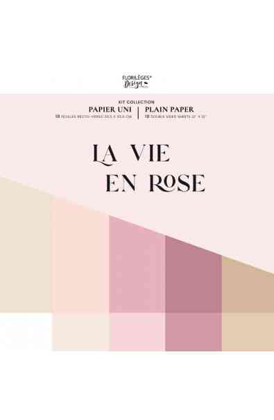 La Vie en Rose - Kit 10 Carte Tinta Unita