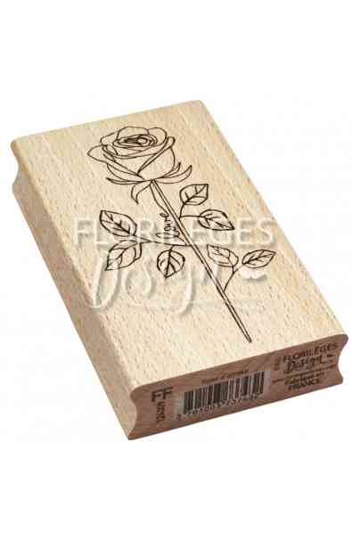 La Vie en Rose - Timbro in legno ROSE D'AMOUR