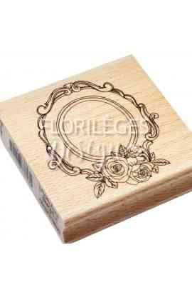 La Vie en Rose - Timbro in legno MIROIR AUX ROSES