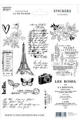 La Vie en Rose - Stickers neri