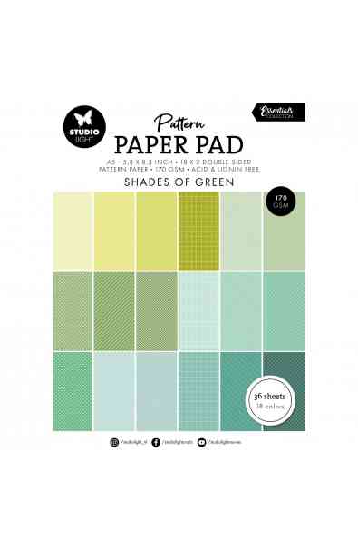 Essentials Pattern Paper Pad Shades of Green