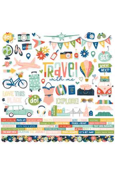 Pack Your Bags - Stickers 12x12"