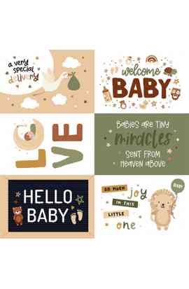 Special Delivery Baby - 6x4 Journaling Cards