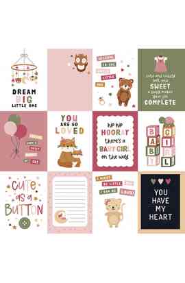 Special Delivery Baby Girl - 3x4 Journaling Cards