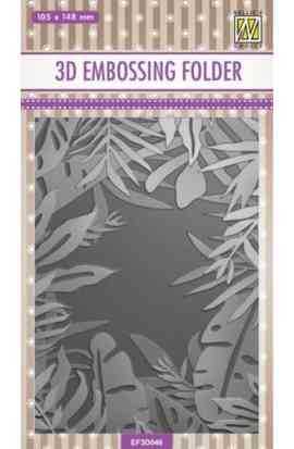 Embossing Folder 3D - Frame of Tropical Leaves