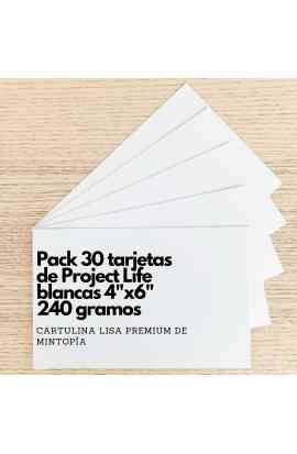 Pack 30 Tarjetas 4x6" 240 gr bianca