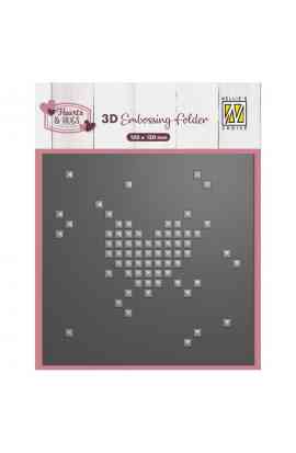 Embossing Folder Pixel Heart