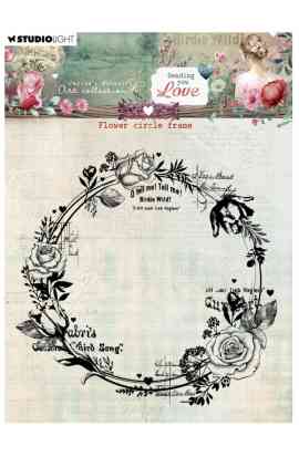Timbro – Sending you love – Flower Circle Frame