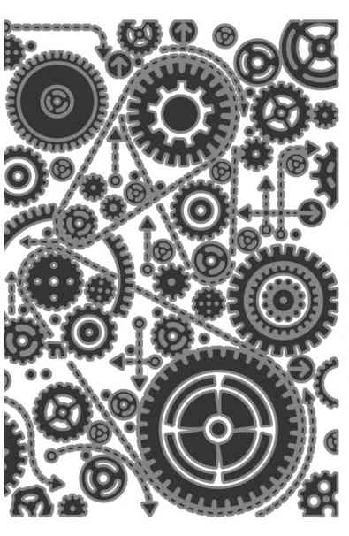 Multi Level Embossing Folder - Gears