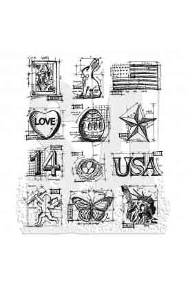 Timbro - Tim Holtz - Mini Blueprints #2