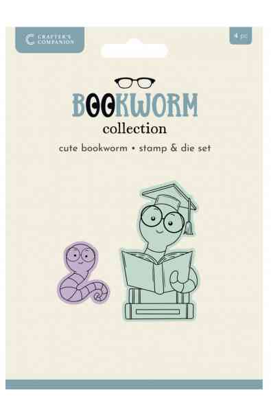 Fustella e Timbro - Cute Bookworm