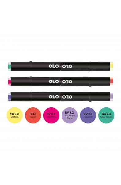 Corso OLO Lettering in color – 6 colori OLO + kit carta + pochette + corso online con Lettersofme (IN ARRIVO A GIUGNO)