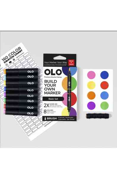 BASIC SET – 8 pennarelli punta brush + cartella colori da compilare (IN ARRIVO A FINE APRILE)