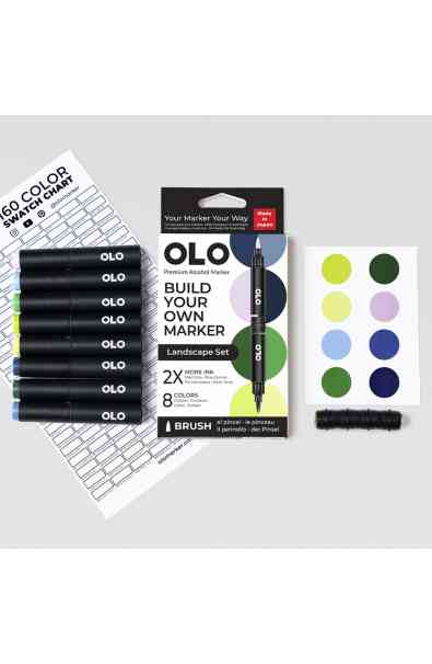 LANDSCAPE SET – 8 pennarelli + cartella colori da compilare (IN ARRIVO A FINE APRILE)
