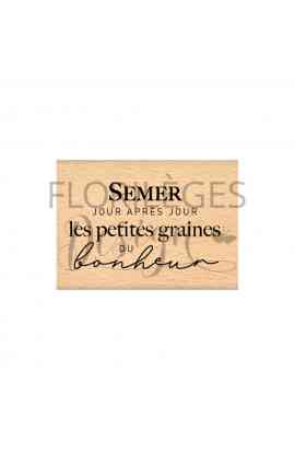 Timbro in legno - SEMER LE BONHEUR